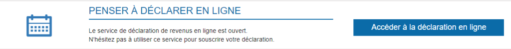bouton pour déclarer en ligne