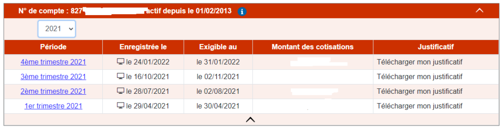 récapitulatif déclarations site urssaf